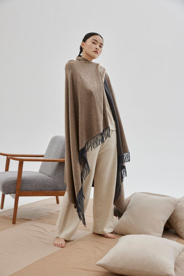 Double-sided sable cashmere blanket