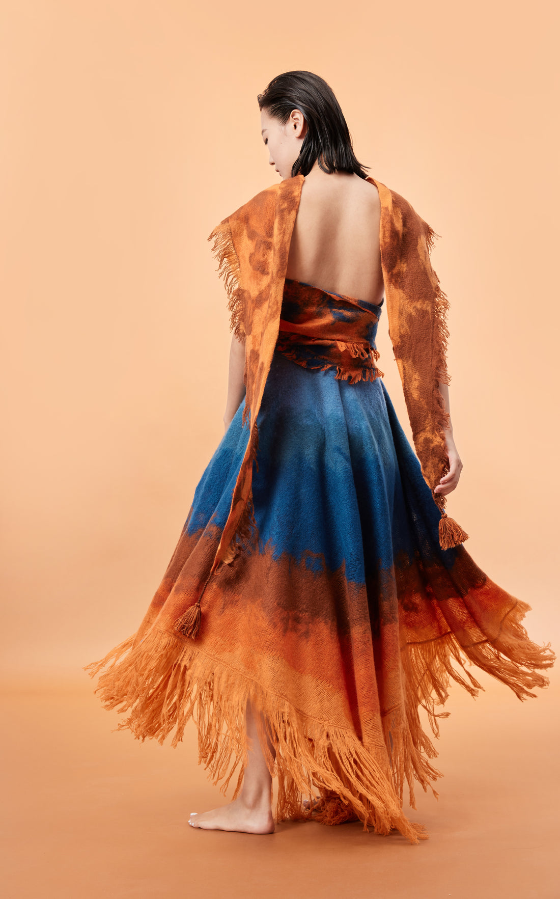 Women's unique handcrafted cashmere felt skirt