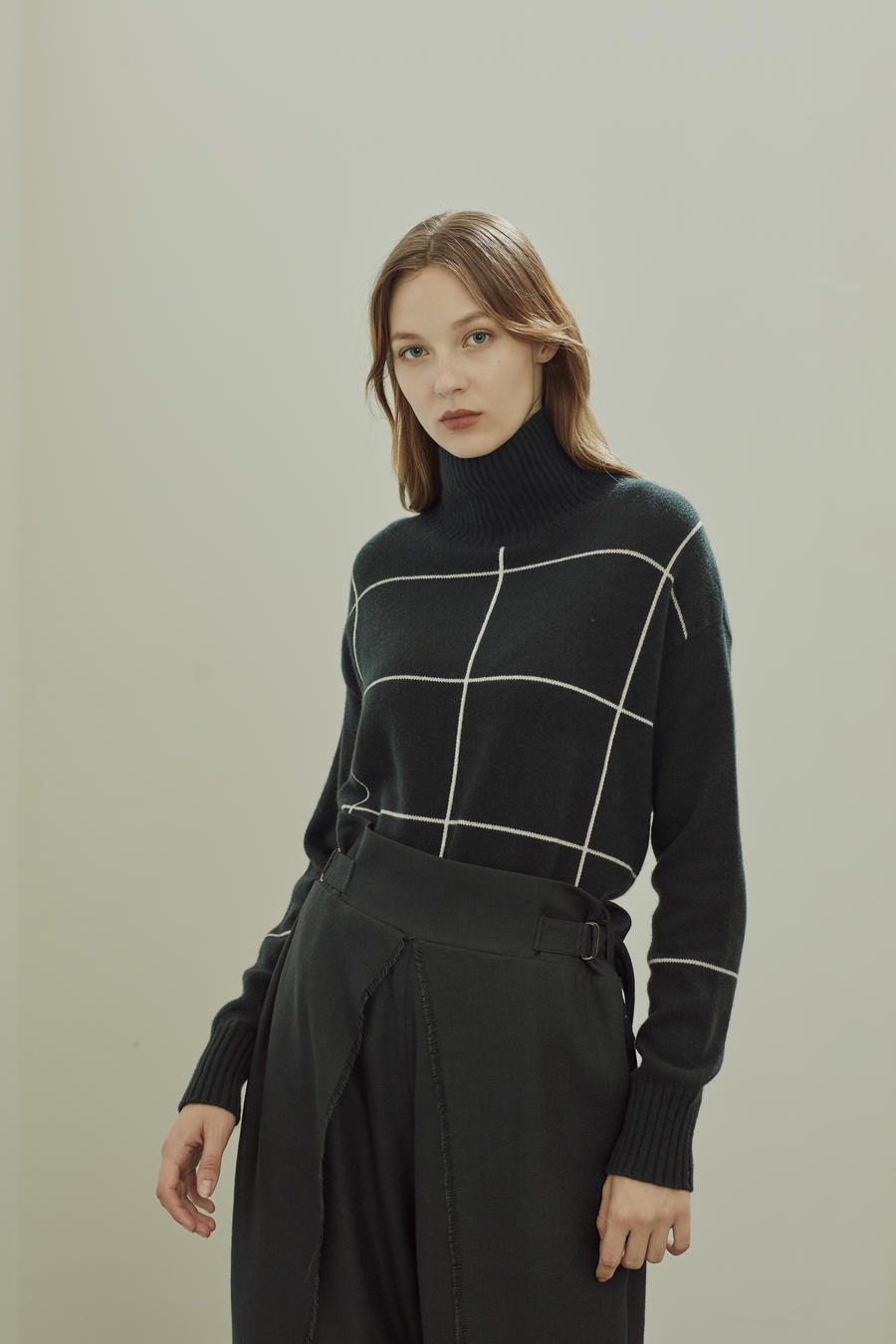 Turtle neck pure cashmere jumper