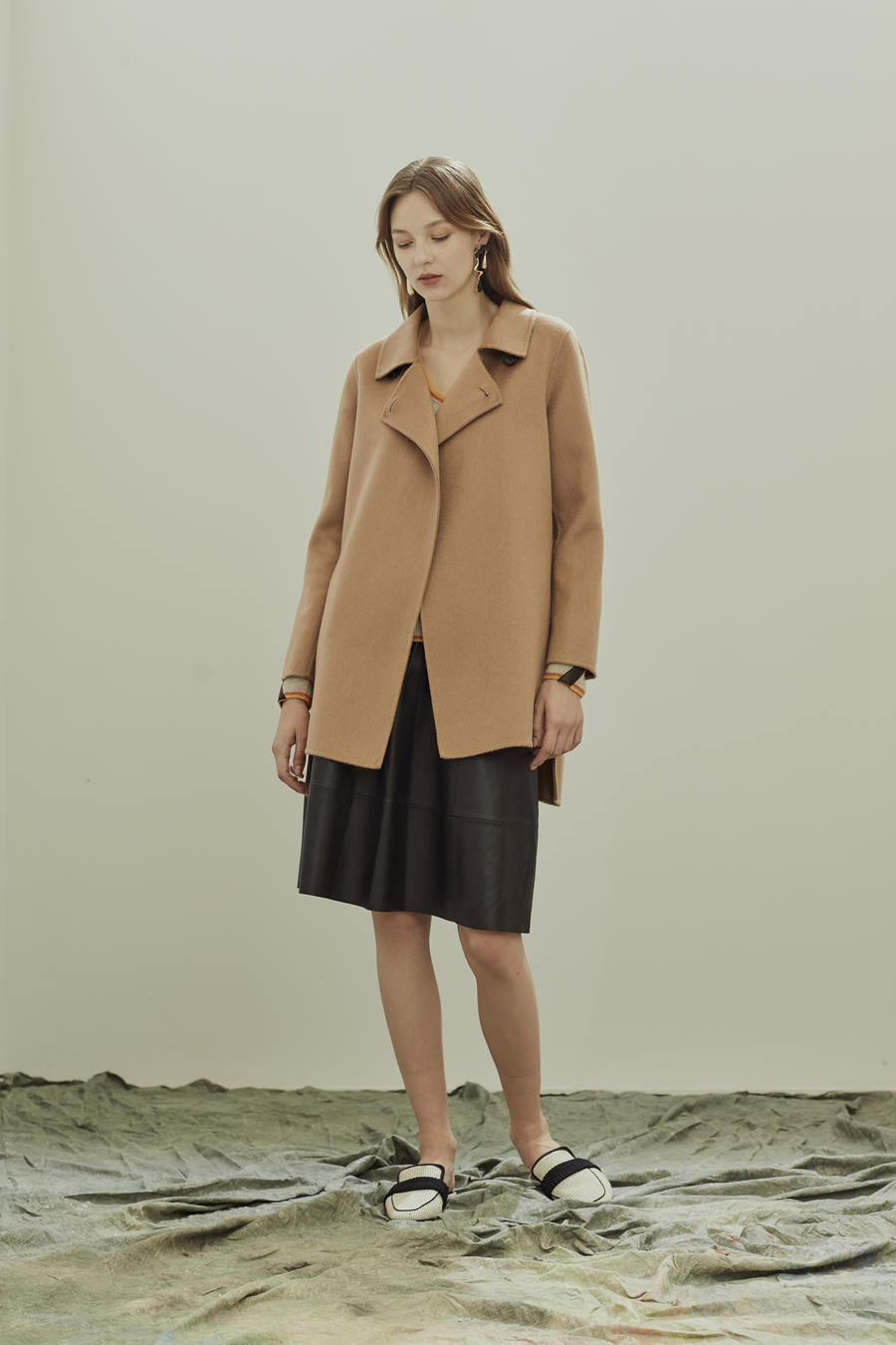 Single breasted 100% cashmere coat